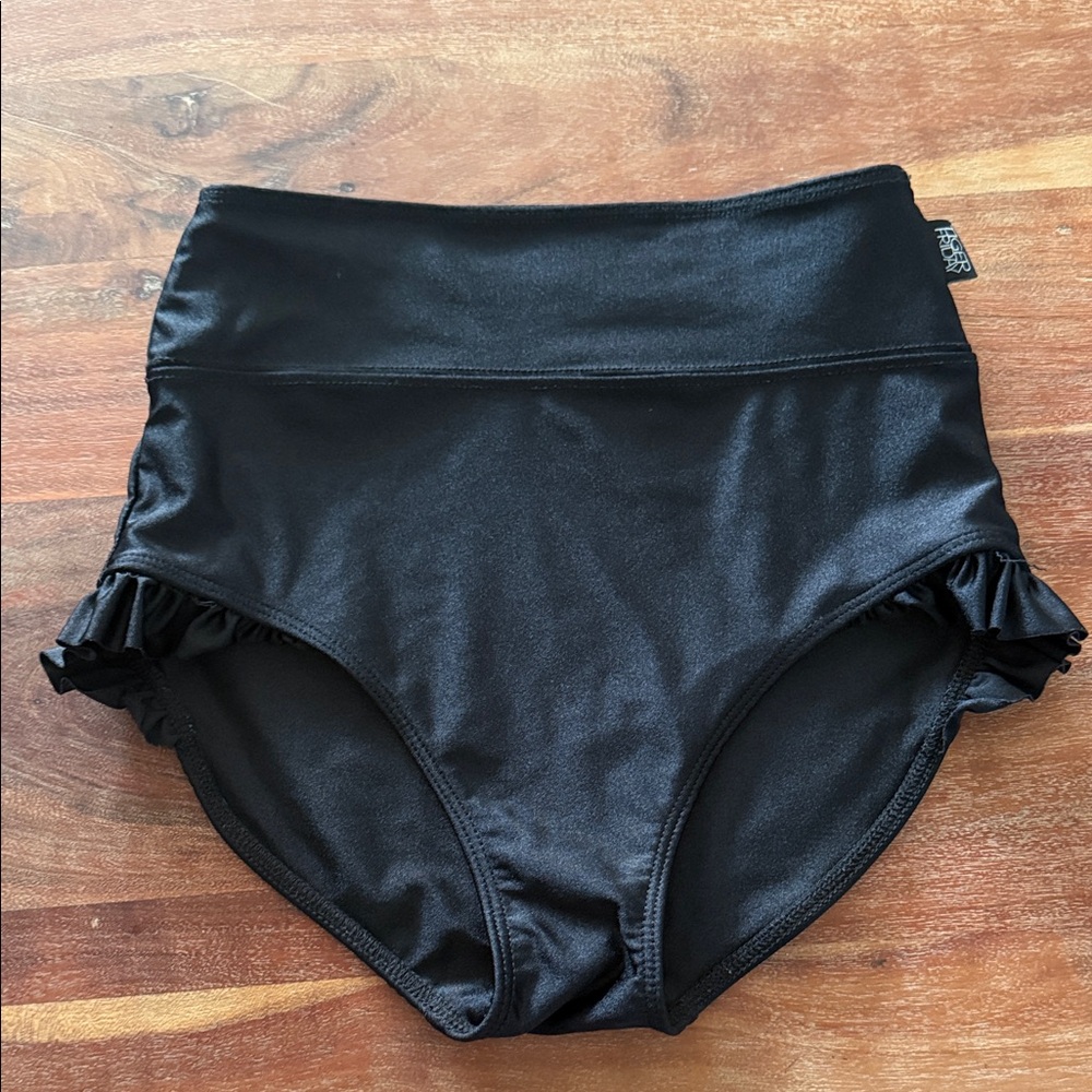 Tiger Friday black briefs with side Ruffle AS